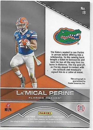 2020 Panini Chronicles Draft Picks Playoff Draft Picks Autographs #18 La’Mical P - Football Card Single