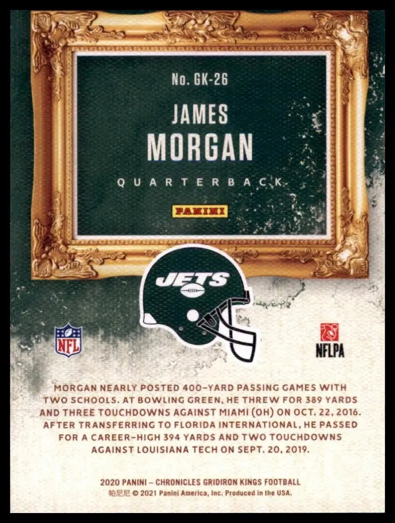 2020 Panini Chronicles - Gridiron Kings James Morgan #GK-26 (RC) - Football Card Single