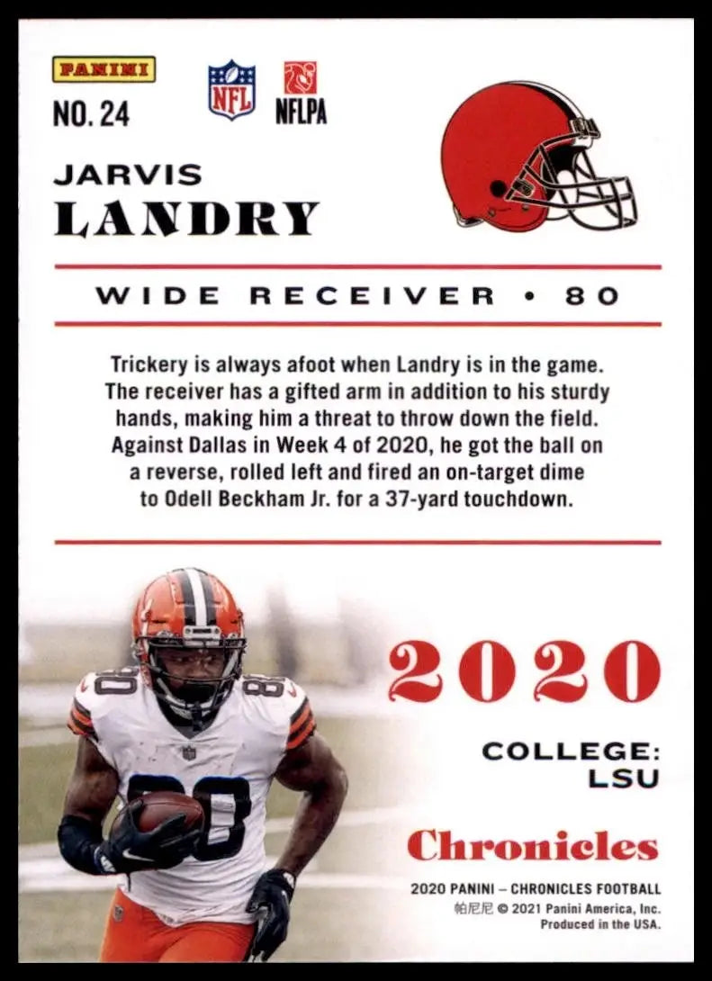 2020 Panini Chronicles - Jarvis Landry #24 - Football Card Single