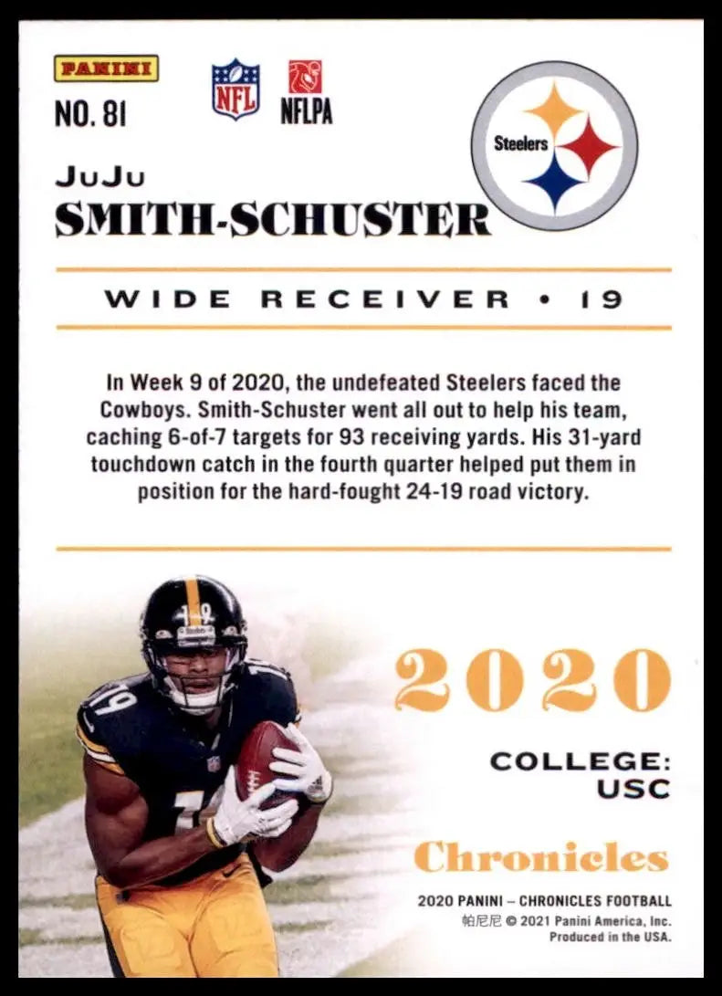 2020 Panini Chronicles - JuJu Smith-Schuster #81 - Football Card Single