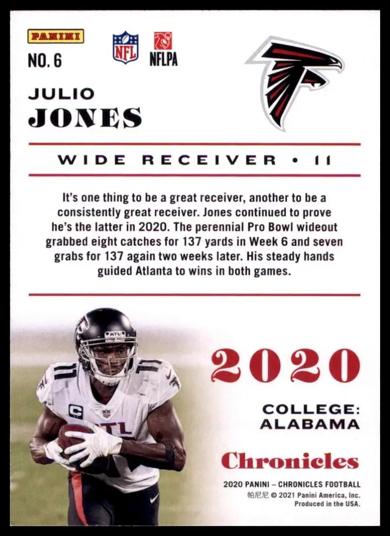 2020 Panini Chronicles - Julio Jones #6 - Football Card Single