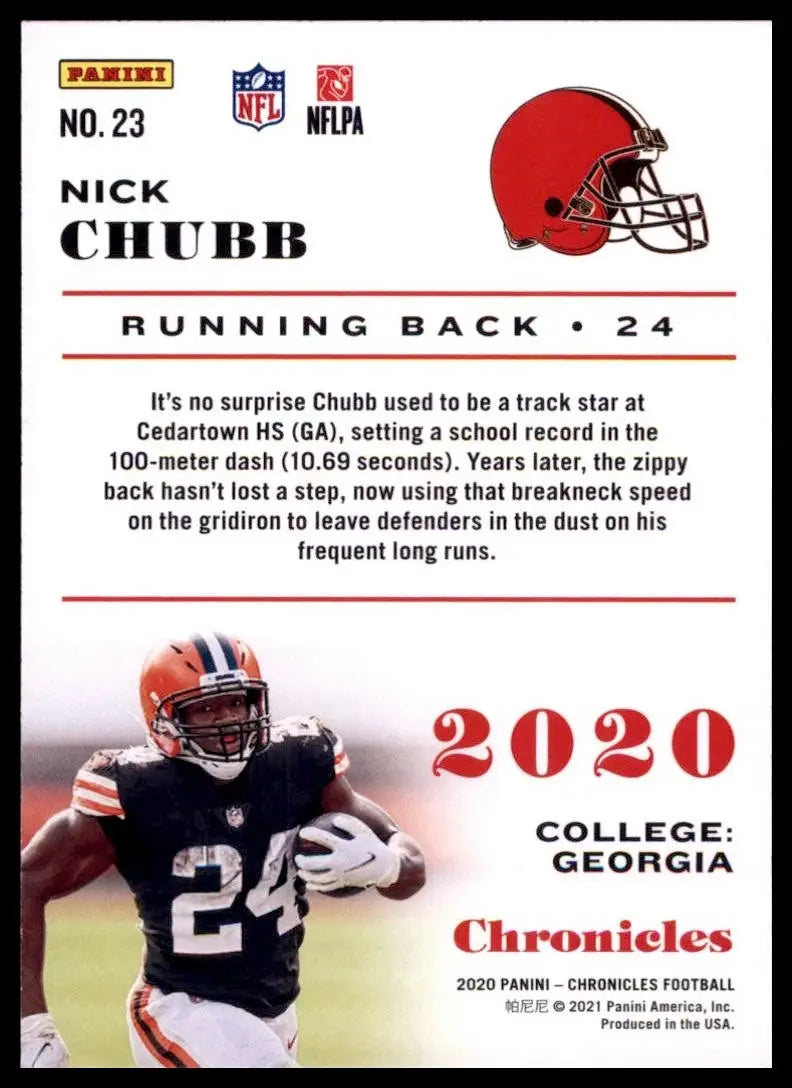 2020 Panini Chronicles - Nick Chubb #23 - Football Card Single