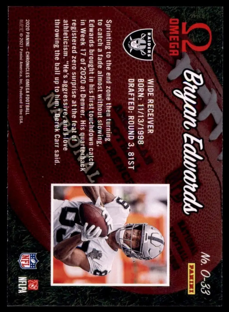 2020 Panini Chronicles - Omega Bryan Edwards #O-33 (RC) - Football Card Single