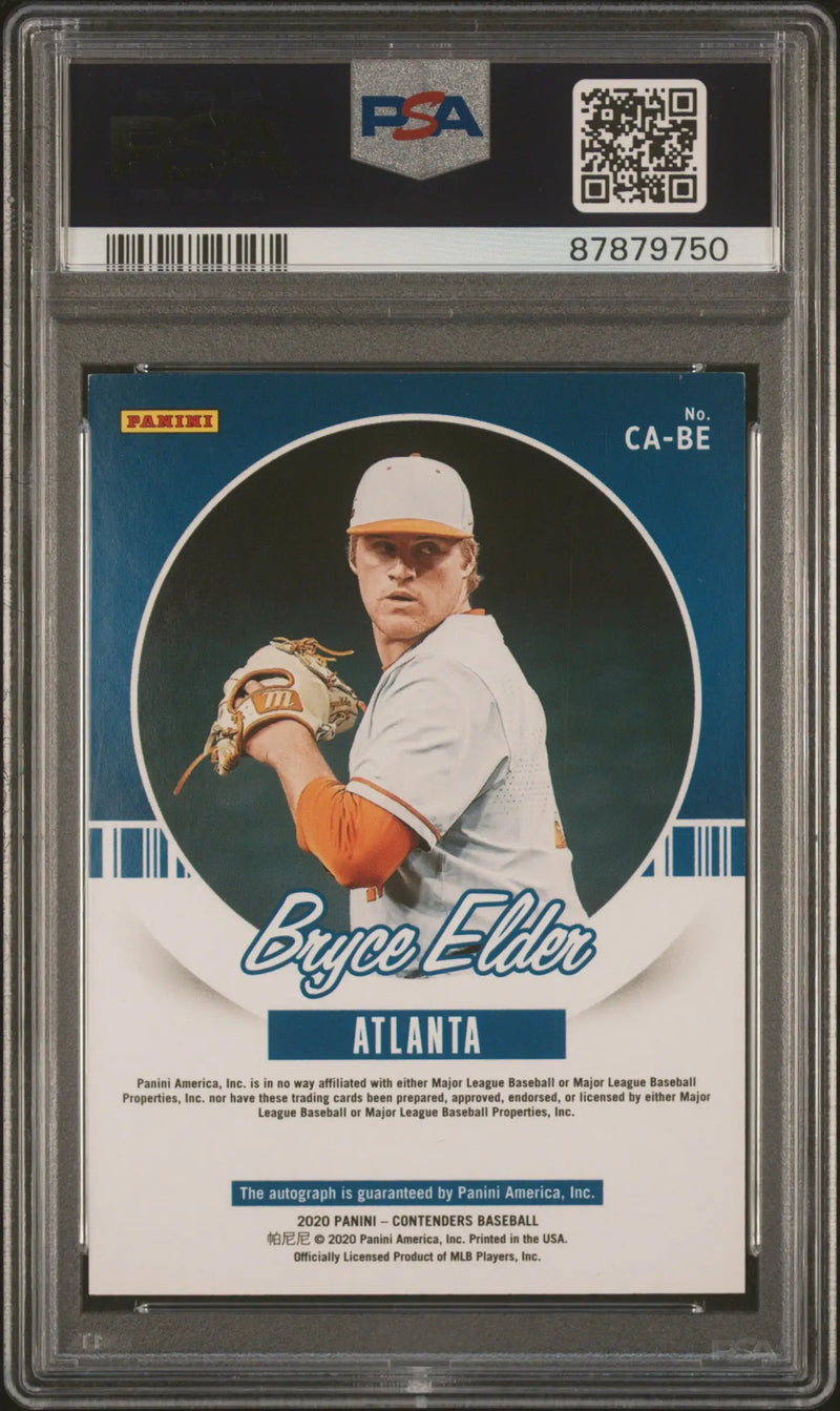 2020 Panini Contenders Autographs Bryce Elder Contenders Autographs PSA 8 - Baseball Card Single