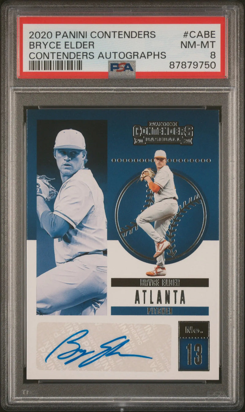 2020 Panini Contenders Autographs Bryce Elder Contenders Autographs PSA 8 - Baseball Card Single