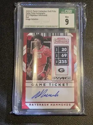 2020 Panini Contenders Draft Picks #110 Rayshaun Hammonds Game Ticket Red CSG 9 - Basketball Card Single