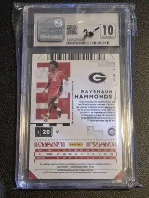 2020 Panini Contenders Draft Picks #110 Rayshaun Hammonds Game Ticket Red CSG 9 - Basketball Card Single
