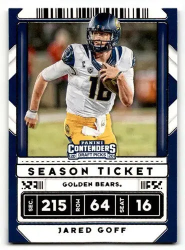 2020 Panini Contenders Draft Picks #47 Jared Goff Cal Golden Bears Foo ID:55958 - Football Card Single