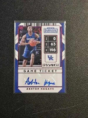 2020 Panini Contenders Draft Picks #98 Ashton Hagans Game Ticket Red - Basketball Card Single