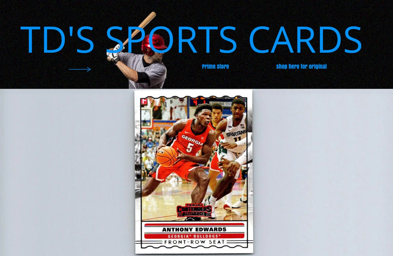 Anthony Edwards basketball card from 2020 Panini Contenders Draft Picks Front-Row Seats
