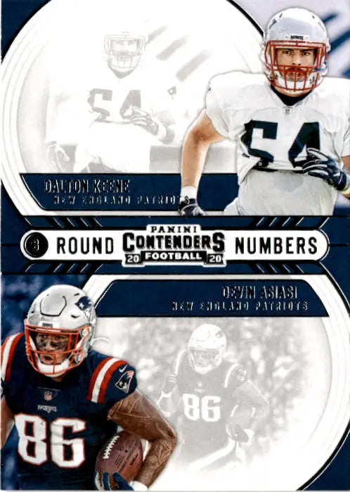 2020 Panini Contenders #RN-KA Dalton Keene / Devin Asiasi Round Numbers - Football Card Single