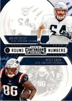 2020 Panini Contenders #RN-KA Dalton Keene / Devin Asiasi Round Numbers - Football Card Single