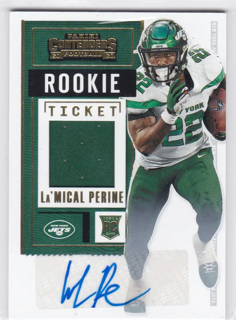 2020 Panini Contenders #RTS-LMP La’Mical Perine RPA Auto Patch New York Jets - Football Card Single