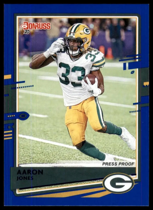 2020 Panini Donruss - Aaron Jones #104 Press Proof Blue