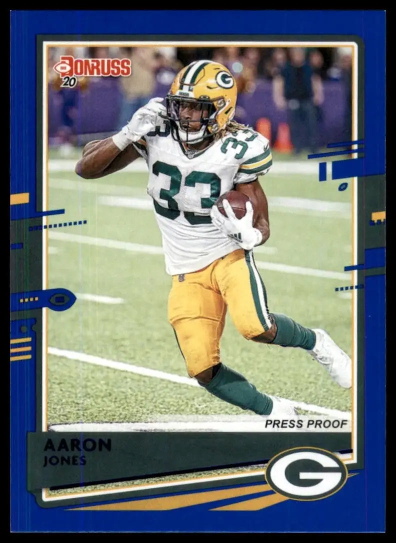 2020 Panini Donruss - Aaron Jones #104 Press Proof Blue