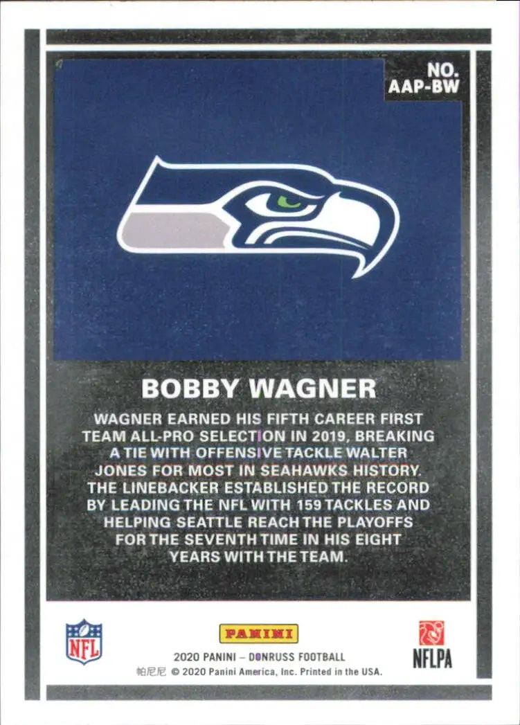 2020 Panini Donruss Action All Pros #AAP-BW Bobby Wagner Seattle Seahawks Card - Football Card Single