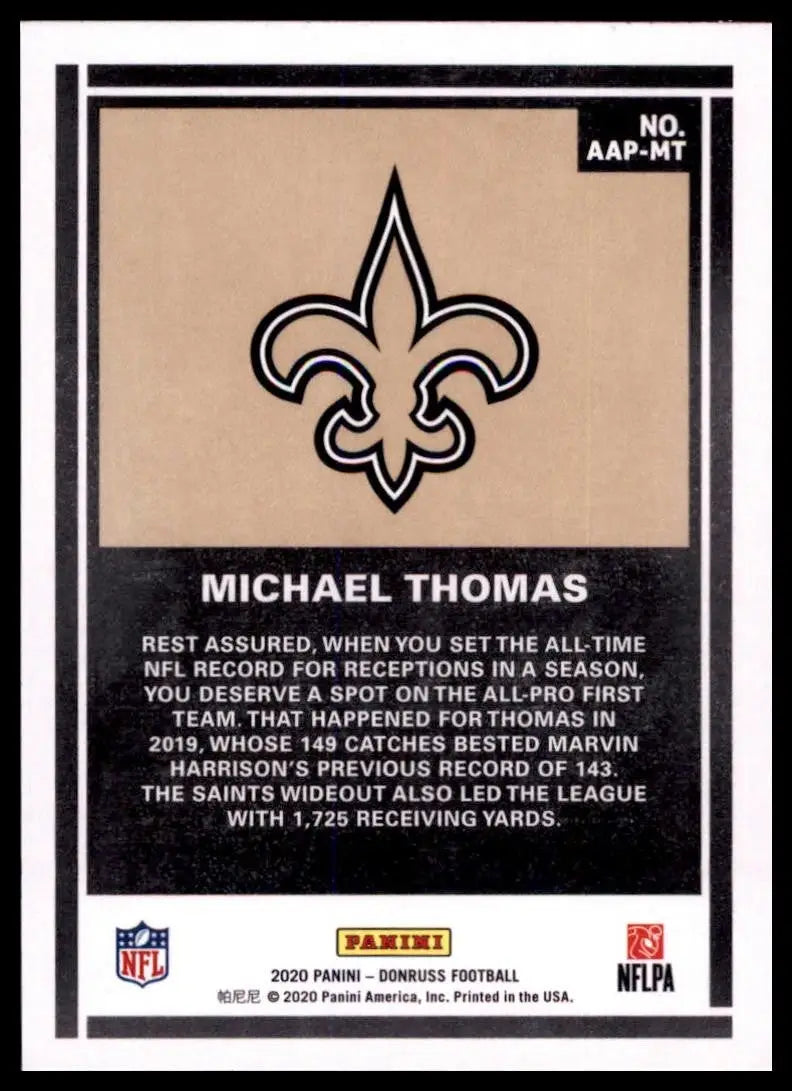 2020 Panini Donruss - Action All-Pros Michael Thomas #AAP-MT