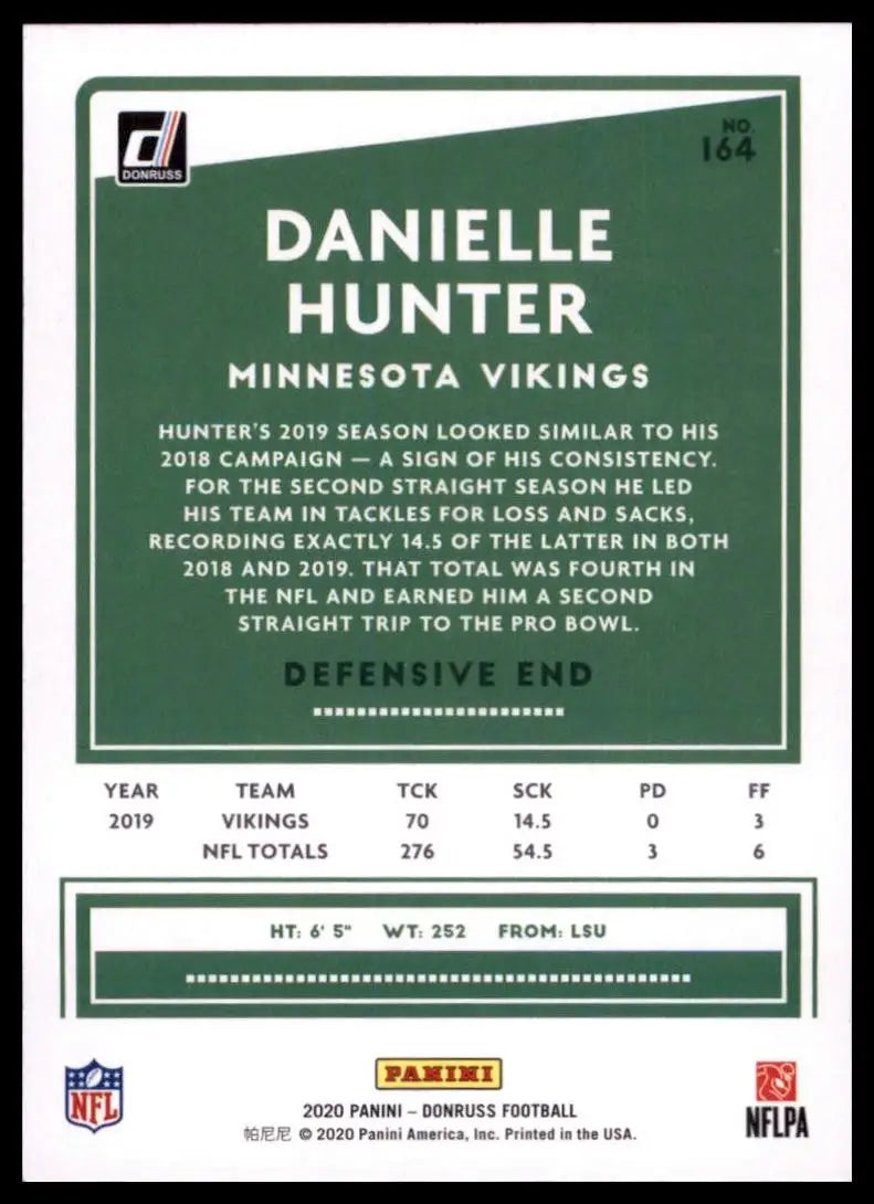 2020 Panini Donruss - Danielle Hunter #164 Press Proof Red