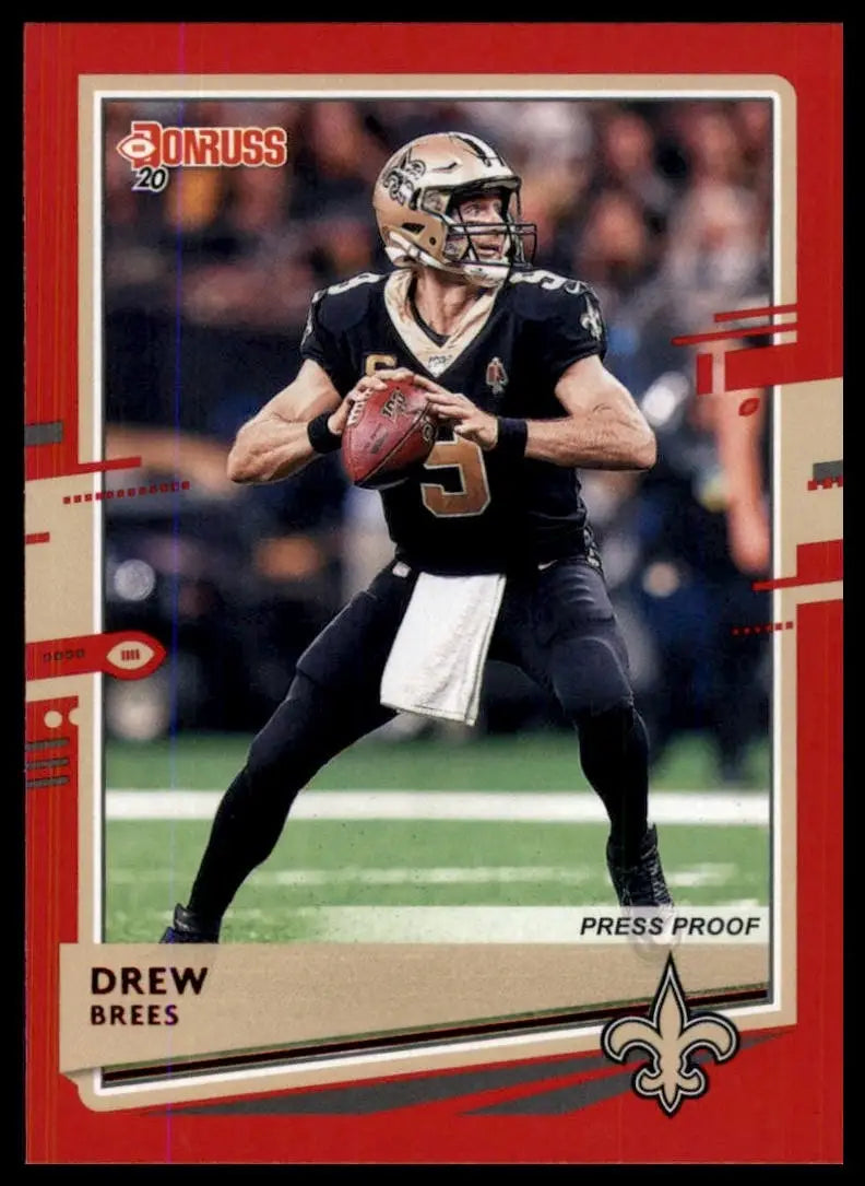 2020 Panini Donruss - Drew Brees #175 Press Proof Red