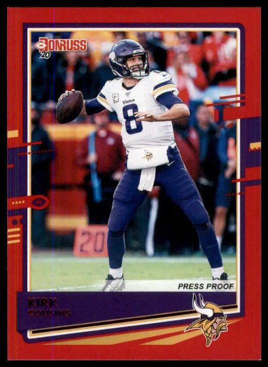 2020 Panini Donruss - Kirk Cousins #158 Press Proof Red