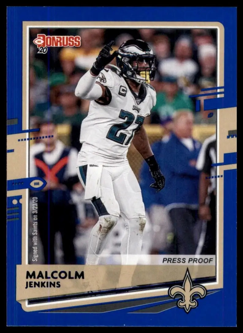 2020 Panini Donruss - Malcolm Jenkins #206 Press Proof Blue - Football Card Single