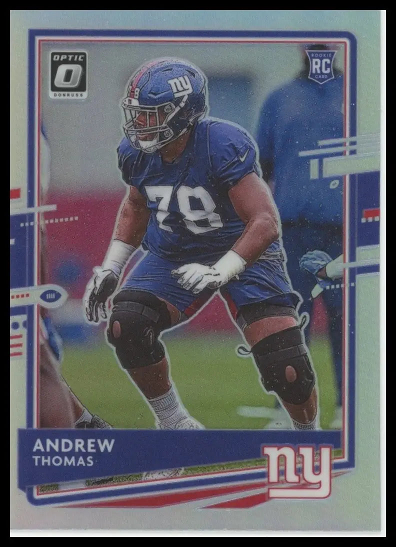 2020 Panini Donruss Optic Holo Rookie Andrew Thomas #103 New York Giants Card - Football Card Single