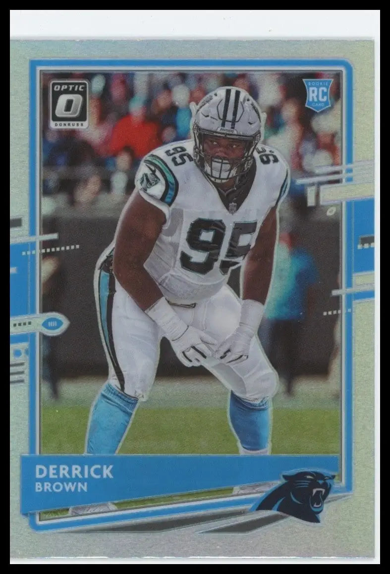2020 Panini Donruss Optic Holo Rookie Derrick Brown #114 Carolina Panthers Card - Football Card Single