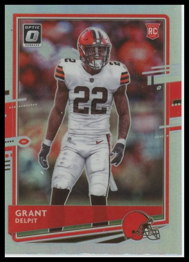 2020 Panini Donruss Optic Holo Rookie Grant Delpit #122 Cleveland Browns Card - Football Card Single