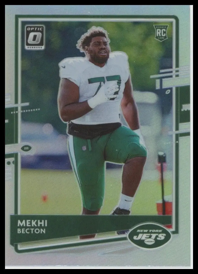 2020 Panini Donruss Optic Holo Rookie Mekhi Becton #120 New York Jets Football - Football Card Single