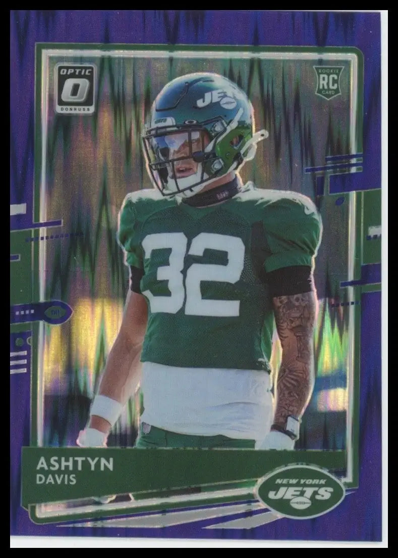 2020 Panini Donruss Optic Purple Shock Rookie Ashtyn Davis #145 New York Jets - Football Card Single