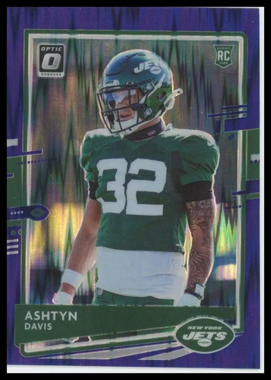 2020 Panini Donruss Optic Purple Shock Rookie Ashtyn Davis #145 New York Jets - Football Card Single