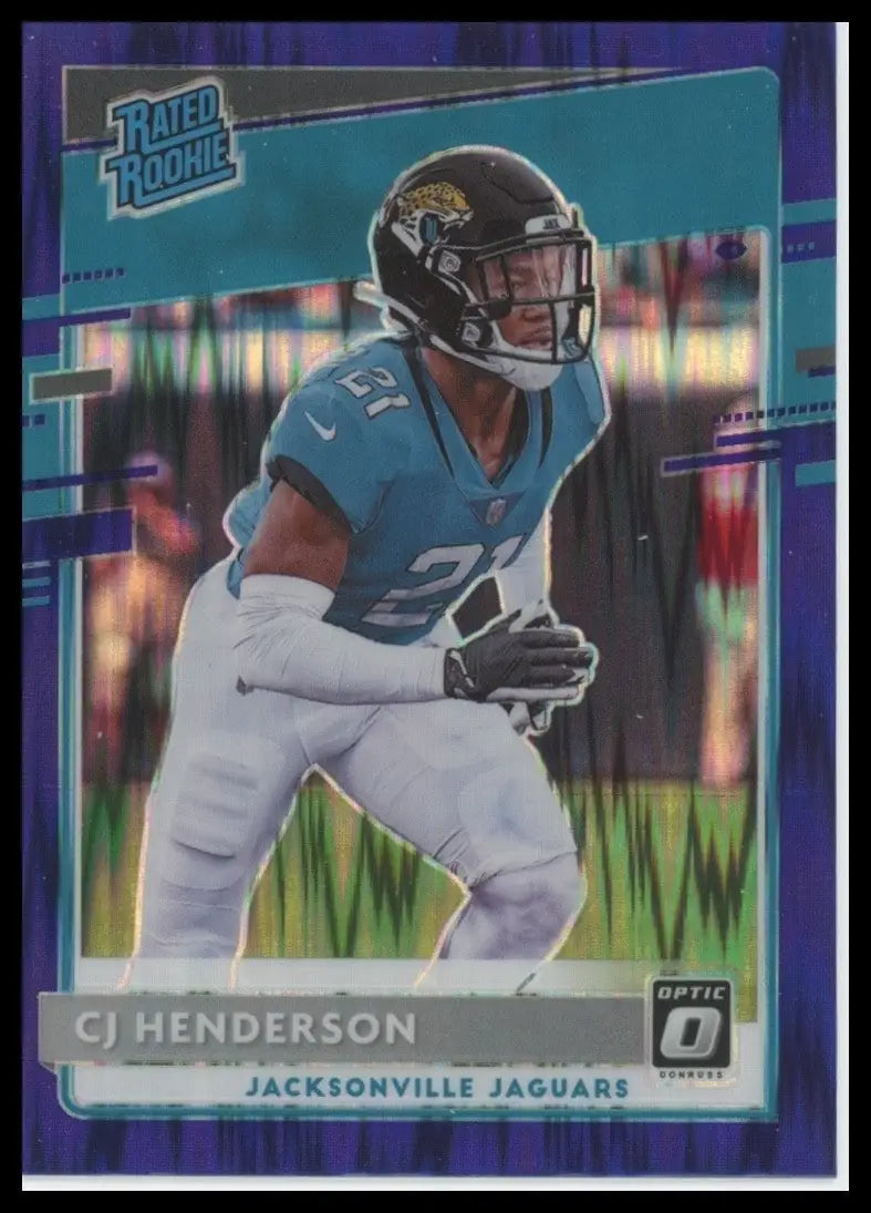 2020 Panini Donruss Optic Purple Shock Rookie CJ Henderson #198 Jaguars Football - Football Card Single