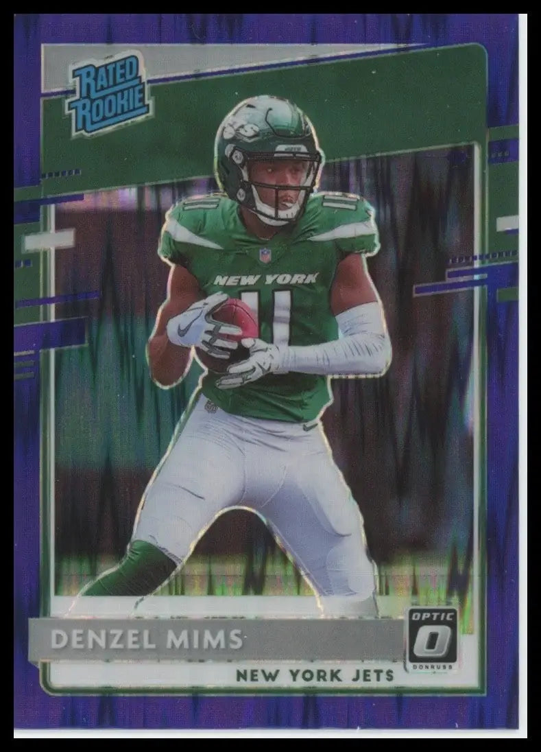 2020 Panini Donruss Optic Purple Shock Rookie Denzel Mims #173 New York Jets NFL - Football Card Single