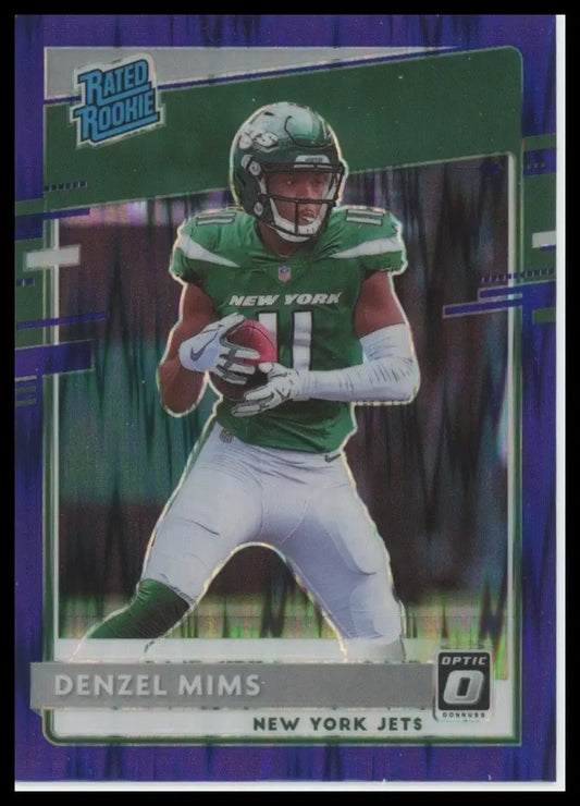 2020 Panini Donruss Optic Purple Shock Rookie Denzel Mims #173 New York Jets NFL - Football Card Single