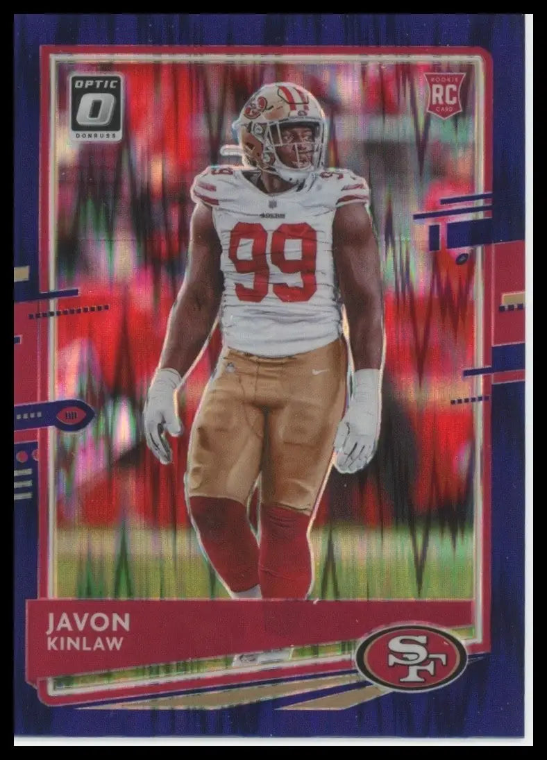 2020 Panini Donruss Optic Purple Shock Rookie Javon Kinlaw #115 San Francisco 49