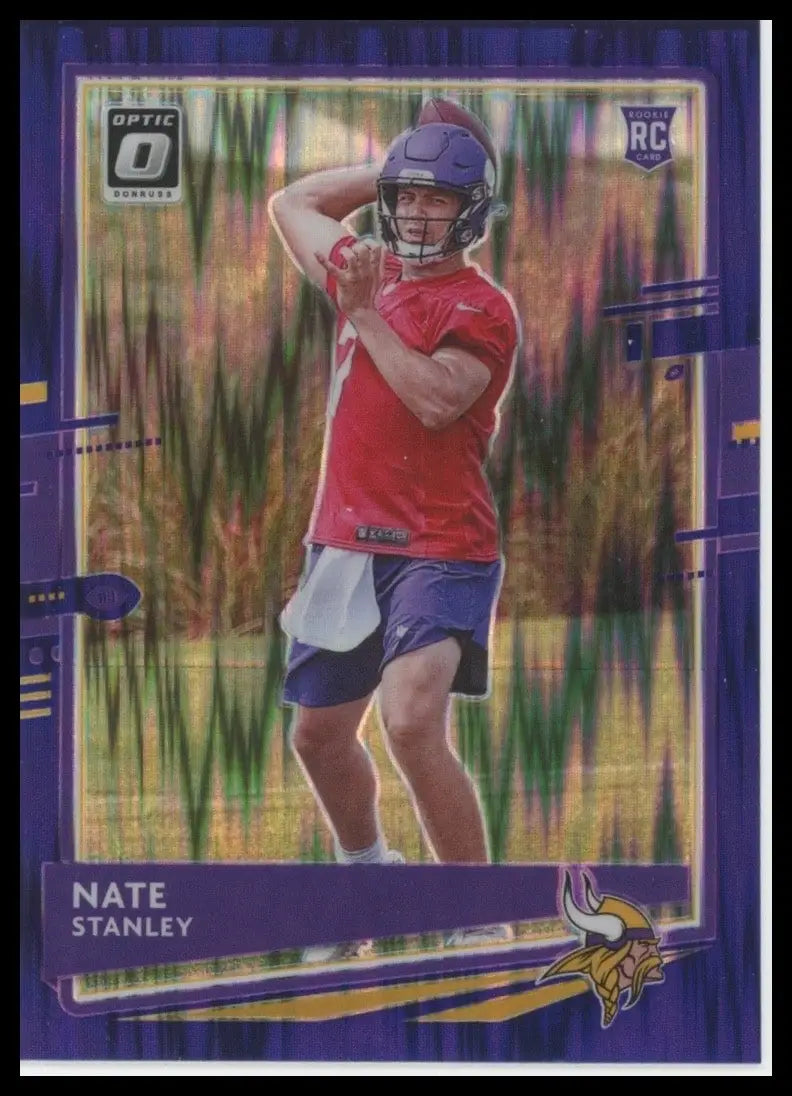 2020 Panini Donruss Optic Purple Shock Rookie Nate Stanley #150 Minnesota Viking - Football Card Single