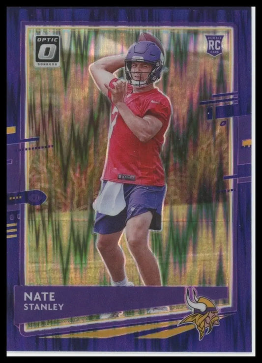 2020 Panini Donruss Optic Purple Shock Rookie Nate Stanley #150 Minnesota Viking - Football Card Single