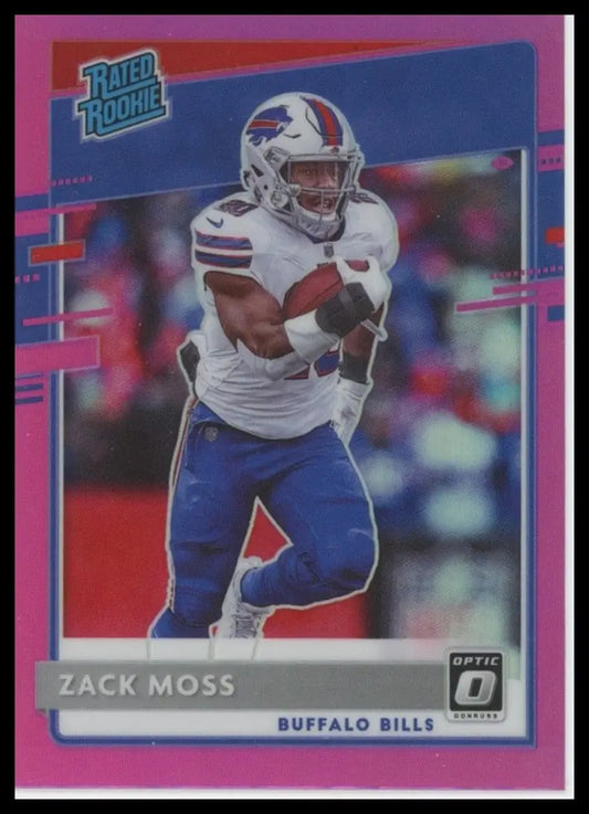 2020 Panini Donruss Optic - Rated Rookies Zack Moss #180 Pink Prizm (RC) - Football Card Single