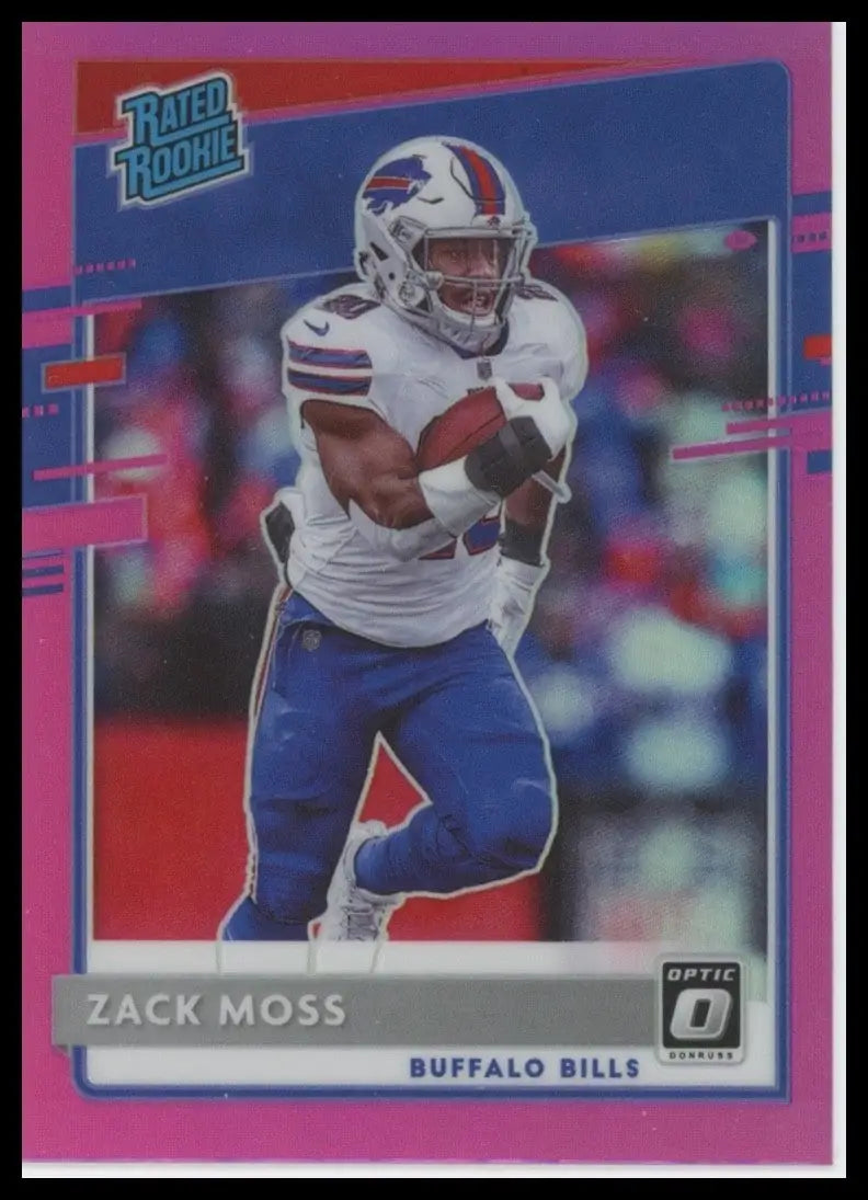 2020 Panini Donruss Optic - Rated Rookies Zack Moss #180 Pink Prizm (RC) - Football Card Single