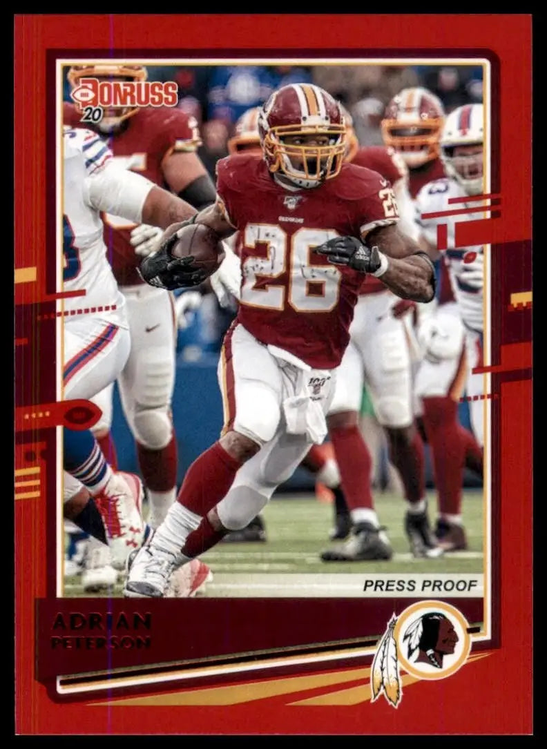 2020 Panini Donruss - Photo Variation Adrian Peterson #238 Press Proof Red