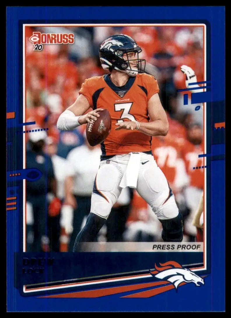 2020 Panini Donruss - Photo Variation Drew Lock #87 Press Proof Blue