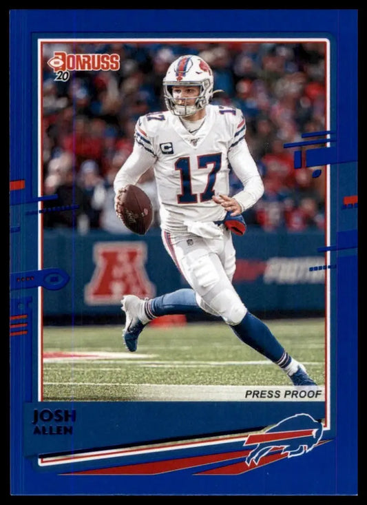 2020 Panini Donruss - Photo Variation Josh Allen #40 Press Proof Blue