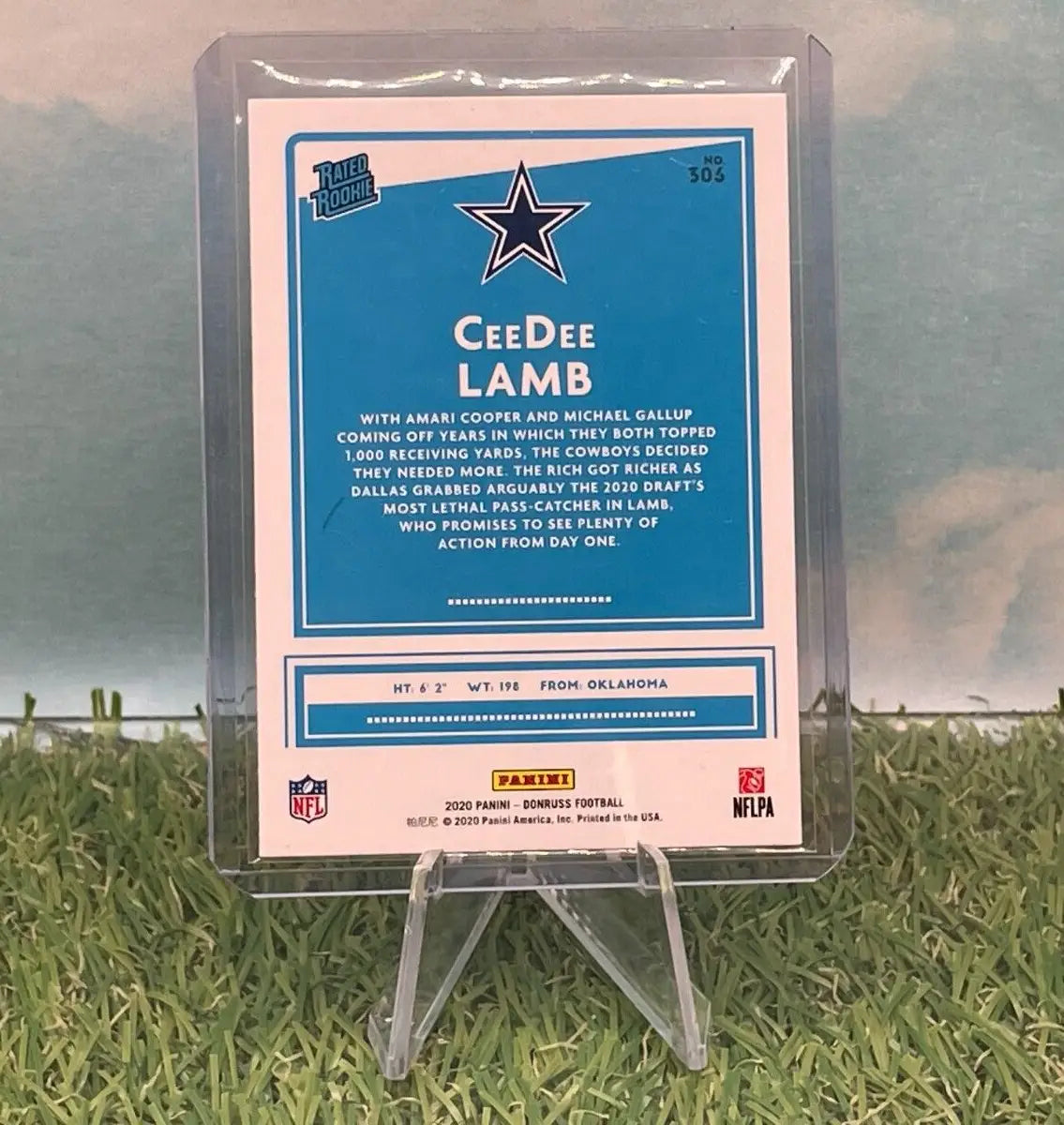 CeeDee Lamb Donruss Rated Rookie football card for Dallas Cowboys fans