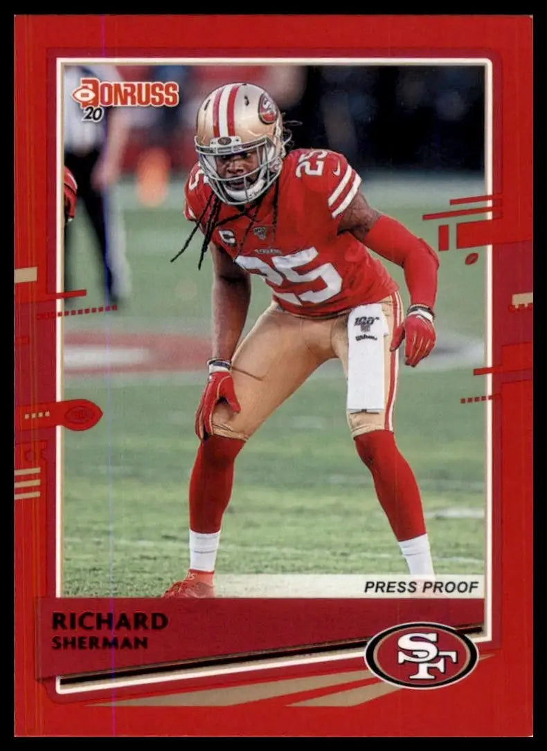 2020 Panini Donruss - Richard Sherman #13 Press Proof Red