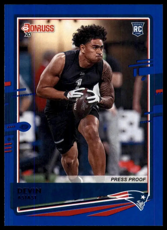 2020 Panini Donruss - Rookie Devin Asiasi #296 Press Proof Blue (RC)