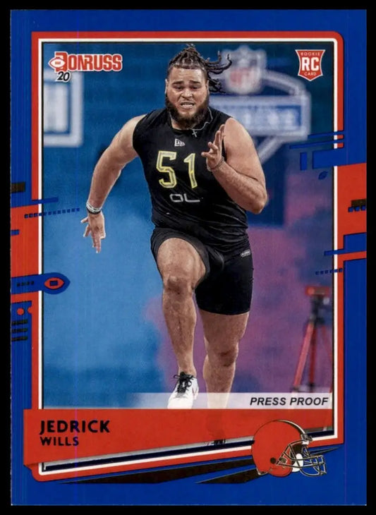 2020 Panini Donruss - Rookie Jedrick Wills #269 Press Proof Blue (RC)