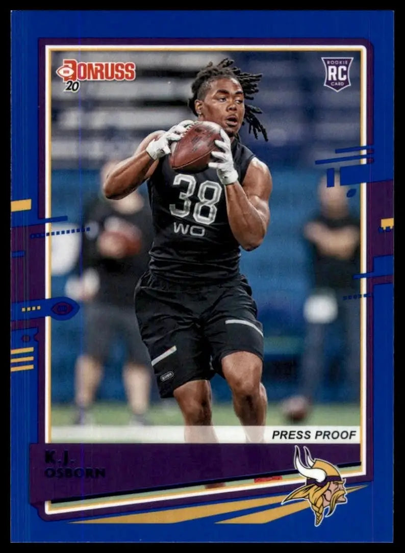 2020 Panini Donruss - Rookie K.J. Osborn #252 Press Proof Blue (RC)