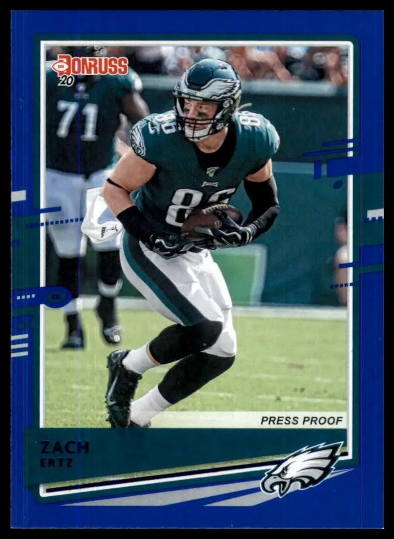 2020 Panini Donruss - Zach Ertz #208 Press Proof Blue - Football Card Single