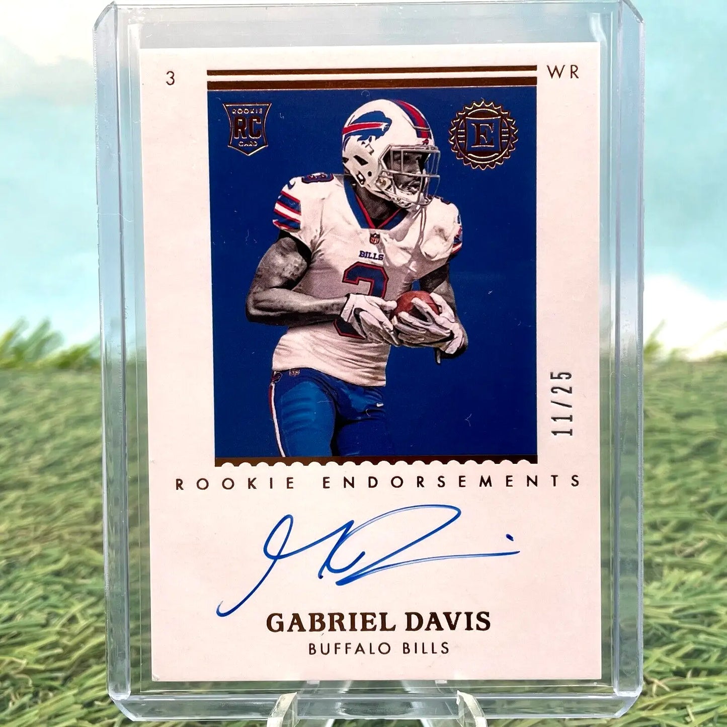 Gabriel Davis 2020 Panini Encased Rookie Endorsements trading card auto #11/25 SP