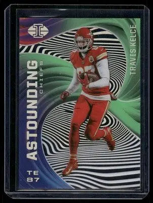 2020 Panini Illusions Astounding Travis Kelce #A15 Emerald Football - Football Card Single